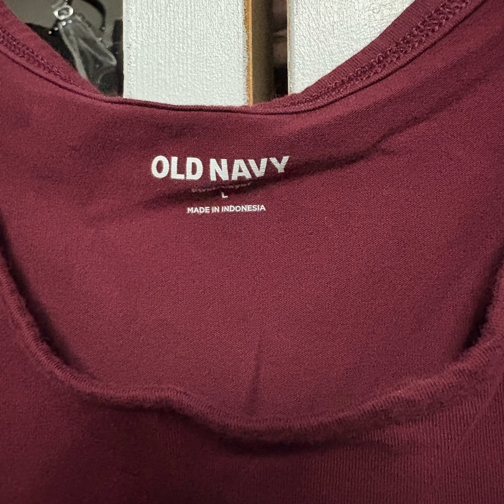Old Navy Red Sleeveless Tank Top with Cowl Neck - Picture 2 of 2